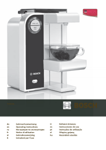 Manual Bosch THD2021 Filtrino FastCup Máquina de chá