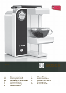 Manual de uso Bosch THD2023 Filtrino FastCup Máquina de té