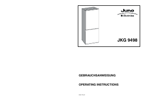 Bedienungsanleitung Juno-Electrolux JKG9498 Kühl-gefrierkombination