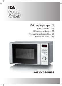 Vadovas ICA AF820CGE-PM0E Mikrobangų krosnelė