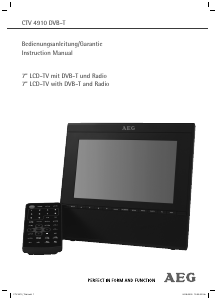 Bedienungsanleitung AEG CTV 4910 LCD fernseher