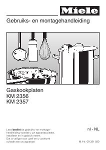 Handleiding Miele KM 2356 Kookplaat