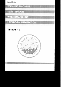 Bruksanvisning ElektroHelios TF806-2 Tvättmaskin