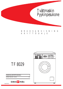 Bruksanvisning ElektroHelios TF8029 Tvättmaskin