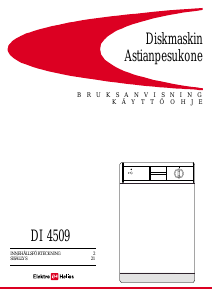 Bruksanvisning ElektroHelios DI4509 Diskmaskin