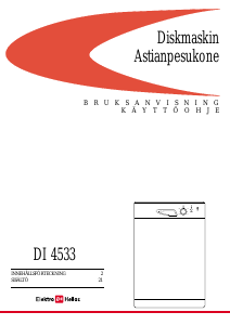 Bruksanvisning ElektroHelios DI4533 Diskmaskin