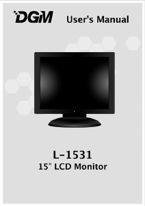 Bedienungsanleitung DGM L-1531 LCD monitor