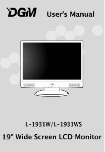 Bedienungsanleitung DGM L-1931W LCD monitor