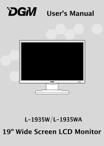 Manuale DGM L-1935W Monitor LCD