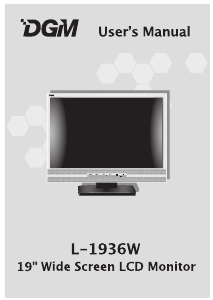 Manuale DGM L-1936W Monitor LCD