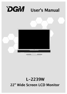 Bedienungsanleitung DGM L-2239W LCD monitor