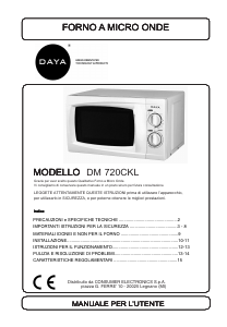 Manuale DAYA DM720CKL Microonde