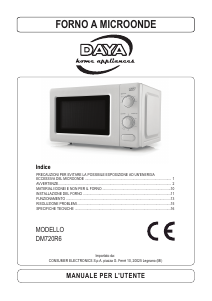 Manuale DAYA DM720R6 Microonde