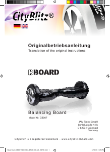 Bedienungsanleitung CityBlitz CB007 Hoverboard