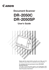 Handleiding Canon DR-2050C Scanner