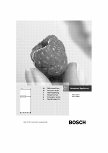Bedienungsanleitung Bosch KSV25660 Kühl-gefrierkombination