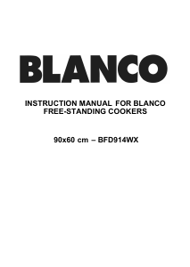 Handleiding Blanco BFD914WX Fornuis