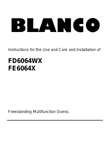 Handleiding Blanco FD6064WX Fornuis
