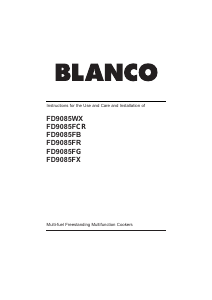Manual Blanco FD9085FG Range