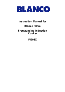 Manual Blanco FI905X Range