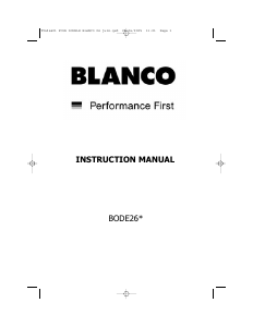 Manual Blanco BODE26XIML Oven