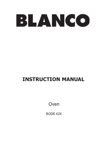 Manual Blanco BODE62X Oven