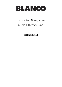 Manual Blanco BOSE65M Oven