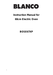 Manual Blanco BOSE67XP Oven