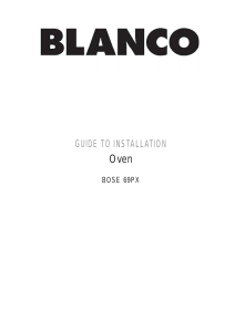 Manual Blanco BOSE69PX Oven