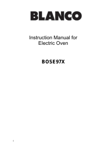 Manual Blanco BOSE97X Oven