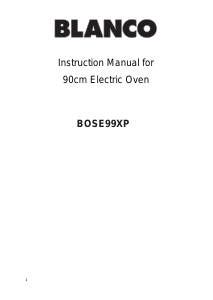 Manual Blanco BOSE99XP Oven