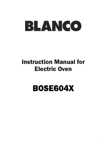 Manual Blanco BOSE604X Oven