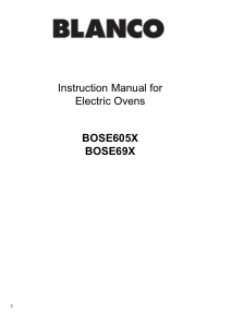 Manual Blanco BOSE605X Oven