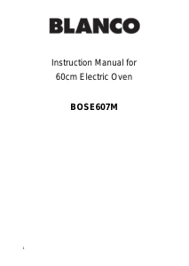 Manual Blanco BOSE607M Oven