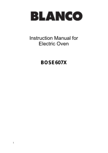 Manual Blanco BOSE607X Oven