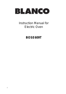 Manual Blanco BOSE609T Oven