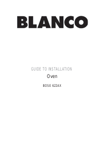 Manual Blanco BOSE622AX Oven