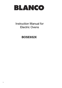 Manual Blanco BOSE652X Oven