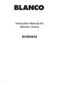 Manual Blanco BOSE665X Oven