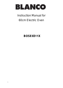 Manual Blanco BOSE6511X Oven