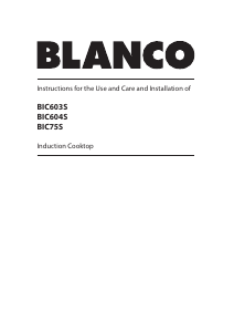 Handleiding Blanco BIC603S Kookplaat
