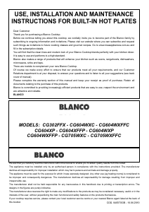 Handleiding Blanco CG302FFX Kookplaat