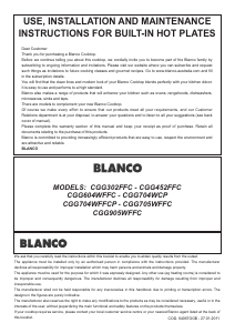 Manual Blanco CGG604WFFC Hob