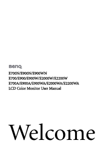 Handleiding BenQ E900W LCD monitor