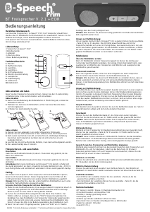Bedienungsanleitung B-Speech Prim Freisprechanlage