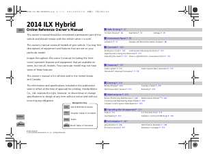 Manual Acura ILX Hybrid (2014)