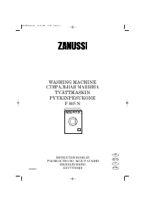Руководство Zanussi F 805 N Стиральная машина