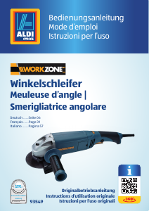 Manuale Workzone 93549 Smerigliatrice angolare