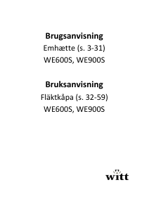 Bruksanvisning Witt WE600S Köksfläkt