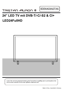 Bedienungsanleitung Tristan Auron LED24FullHD LED fernseher